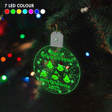 Load image into Gallery viewer, Personalized Round LED Acrylic Ornament for Grandma | Christmas Gift

