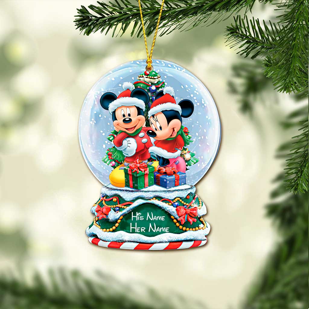 Personalized Mickey Mouse Christmas Ornament Custom Name Holiday Gift