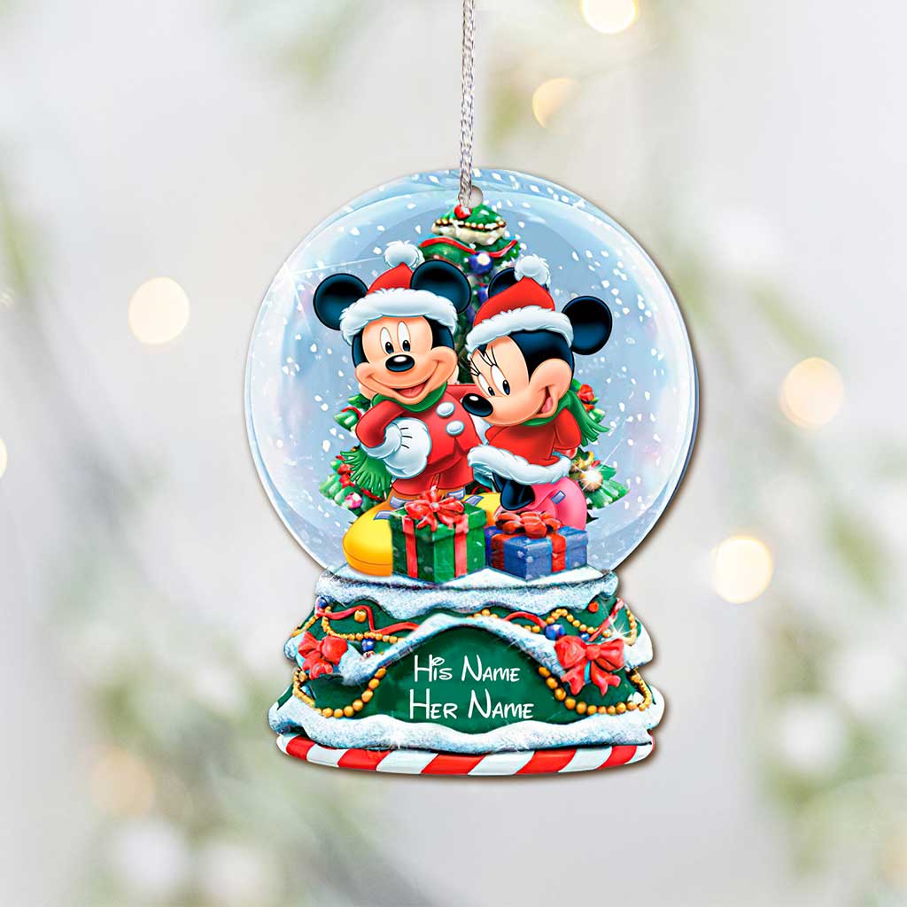 Personalized Mickey Mouse Christmas Ornament Custom Name Holiday Gift