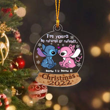Load image into Gallery viewer, Personalized Christmas Ohana Layers Mix Ornament for Couples
