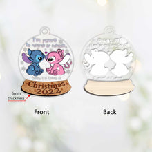 Load image into Gallery viewer, Personalized Christmas Ohana Layers Mix Ornament for Couples
