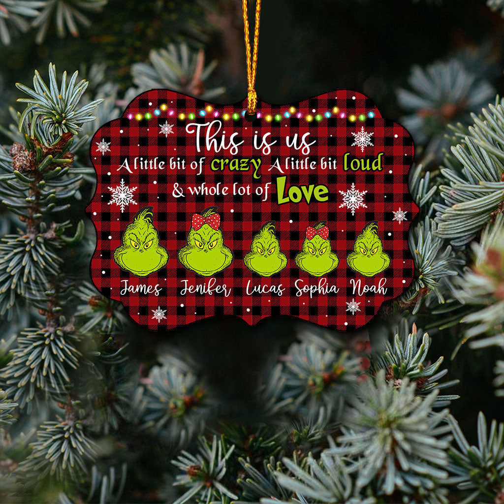 Personalized Christmas Ornament Custom Name Grinch Holiday Decor