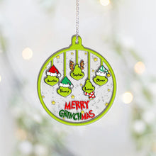 Load image into Gallery viewer, Personalized Merry Grinchmas Christmas Ornament Custom Names Gift
