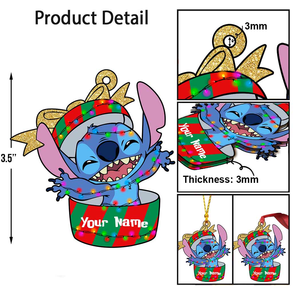 Personalized Christmas Ohana Ornament Custom Gift for Family
