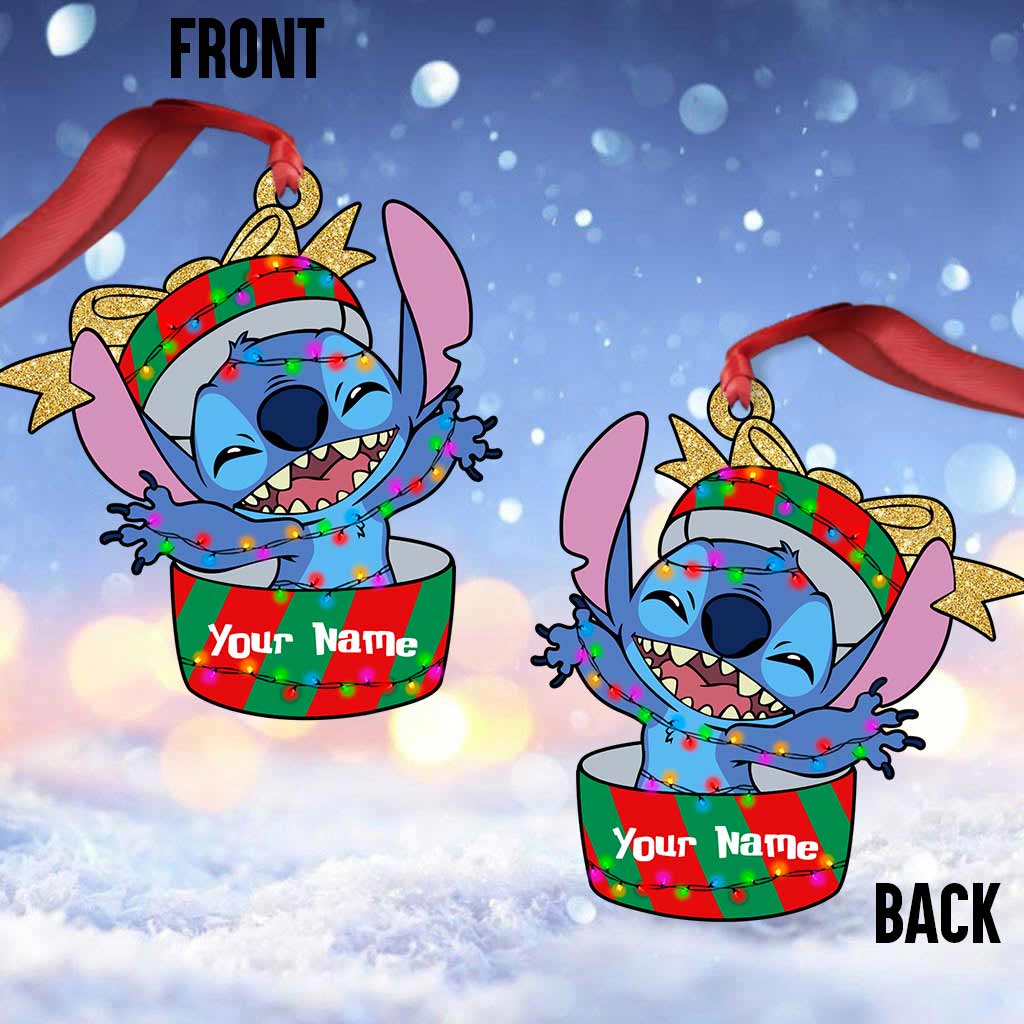 Personalized Christmas Ohana Ornament Custom Gift for Family