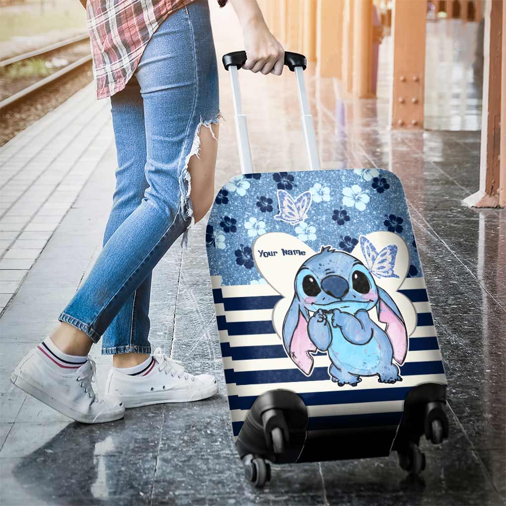 Personalized Ohana Luggage Cover Custom Name Travel Gift