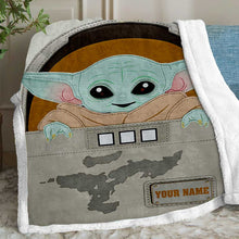 Load image into Gallery viewer, Personalized Baby Blanket with Cute Character Custom Name Gift
