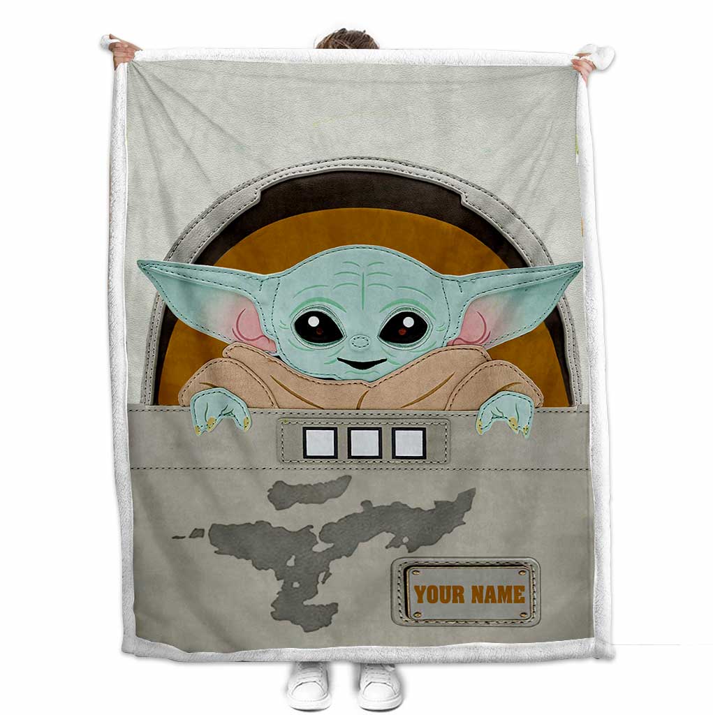 Personalized Baby Blanket with Cute Character Custom Name Gift