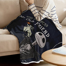 Load image into Gallery viewer, Personalized Hello Darkness Blanket Custom Name Gift for Halloween
