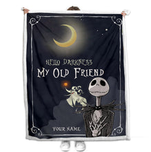 Load image into Gallery viewer, Personalized Hello Darkness Blanket Custom Name Gift for Halloween
