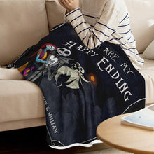Load image into Gallery viewer, Personalized Nightmare Before Christmas Blanket Custom Name Gift for Couple
