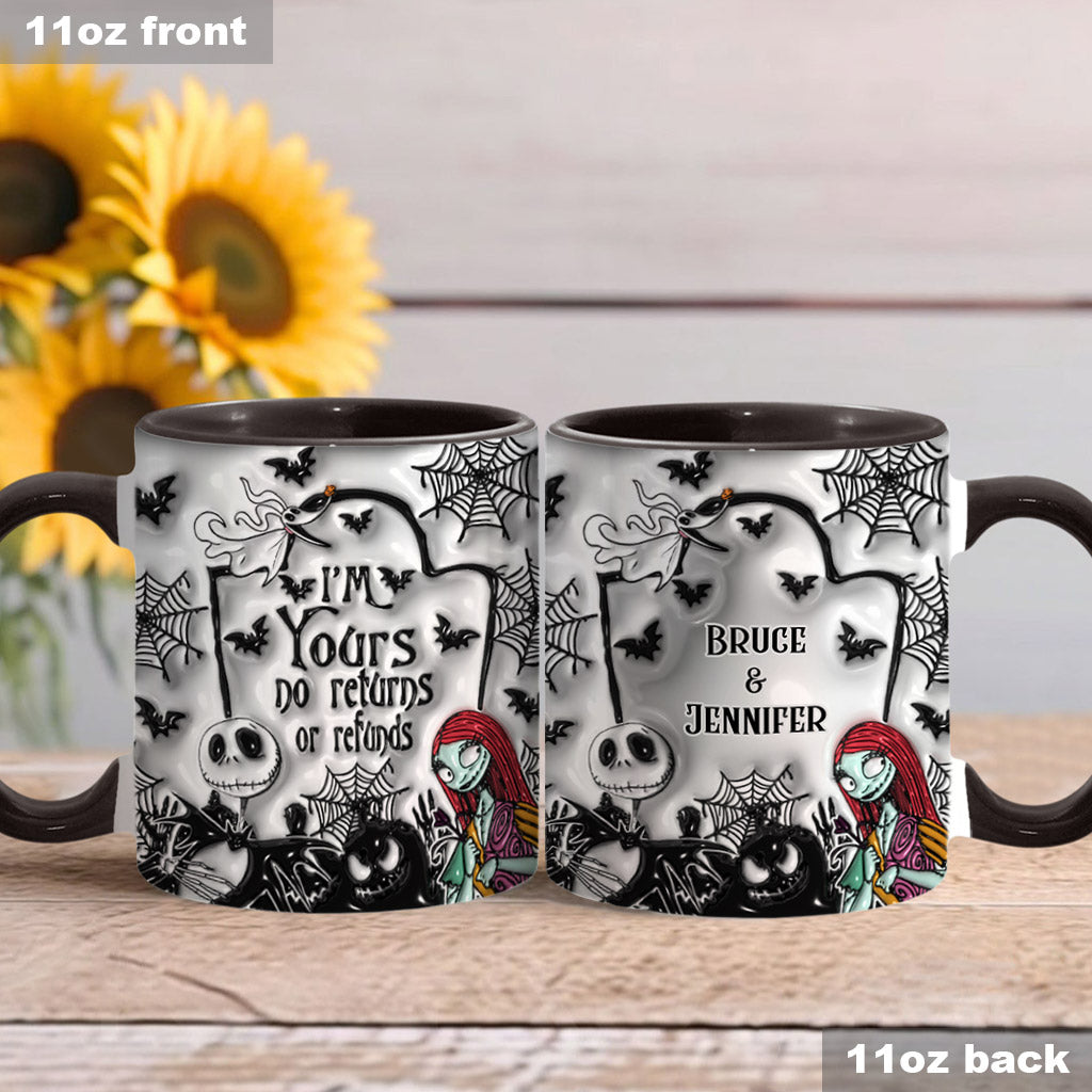 Personalized Halloween Accent Mug Custom Name for Couples