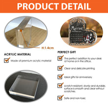 Load image into Gallery viewer, Personalized Acrylic Heart Plaque Custom Name Gift for Married Couples
