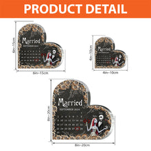 Load image into Gallery viewer, Personalized Acrylic Heart Plaque Custom Name Gift for Married Couples
