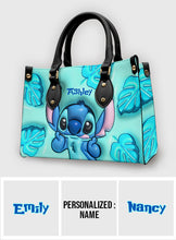 Load image into Gallery viewer, Personalized Ohana Leather Handbag with Custom Name Gift for Her
