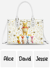 Load image into Gallery viewer, Personalized Leather Handbag with Mama Bear Design for Mom
