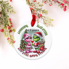 Load image into Gallery viewer, Personalized Ceramic Christmas Ornament Annoying Each Other Gift for Couple
