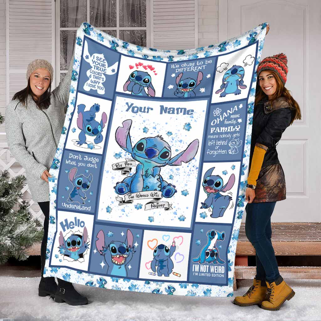 Personalized Autism Awareness Blanket Custom Name Gift Idea