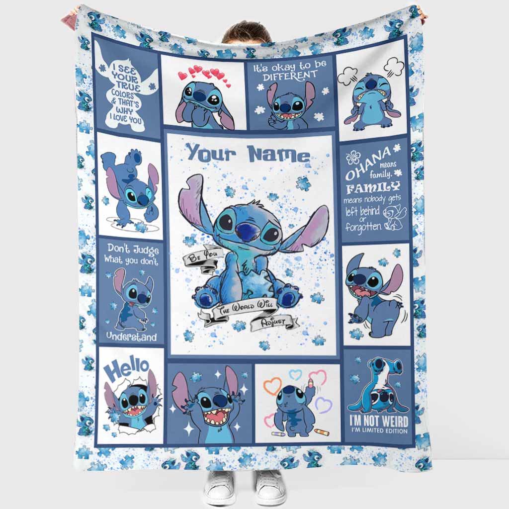 Personalized Autism Awareness Blanket Custom Name Gift Idea