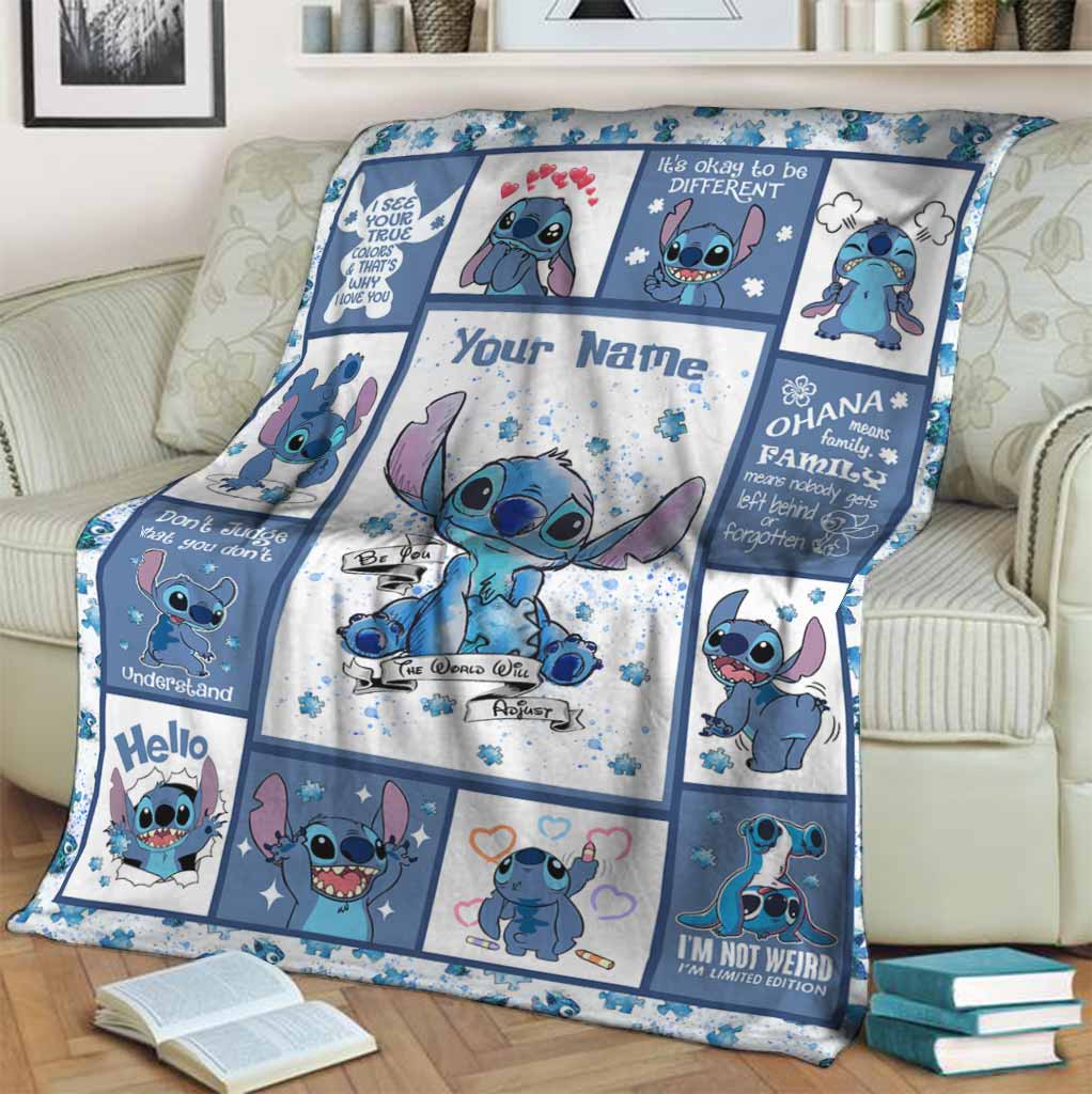 Personalized Autism Awareness Blanket Custom Name Gift Idea