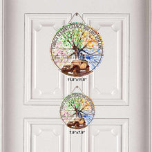 Load image into Gallery viewer, Personalized Round Wood Sign Custom Couple Gift for Anniversary
