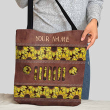 Load image into Gallery viewer, Personalized Sunflower Tote Bag Custom Name Gift for Mom
