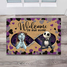 Load image into Gallery viewer, Personalized Halloween Couple Doormat Welcome Home Gift
