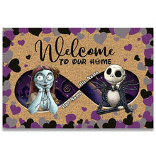 Load image into Gallery viewer, Personalized Halloween Couple Doormat Welcome Home Gift
