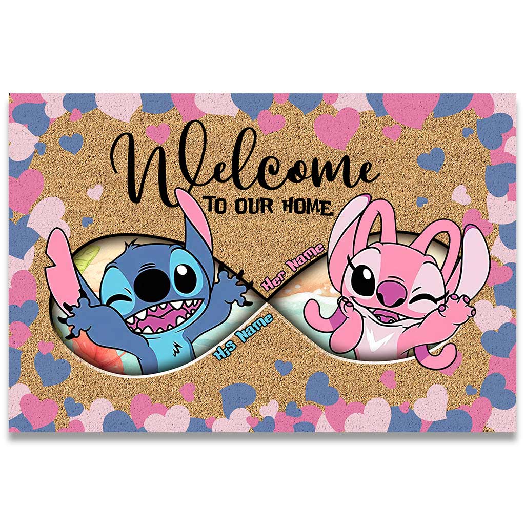Personalized Couple Doormat with Custom Names - Welcome Home Gift
