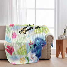 Load image into Gallery viewer, Personalized Ohana Blanket Custom Name Soft Flannel Gift
