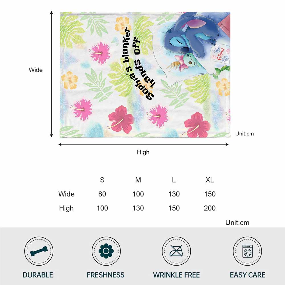 Personalized Ohana Blanket Custom Name Soft Flannel Gift