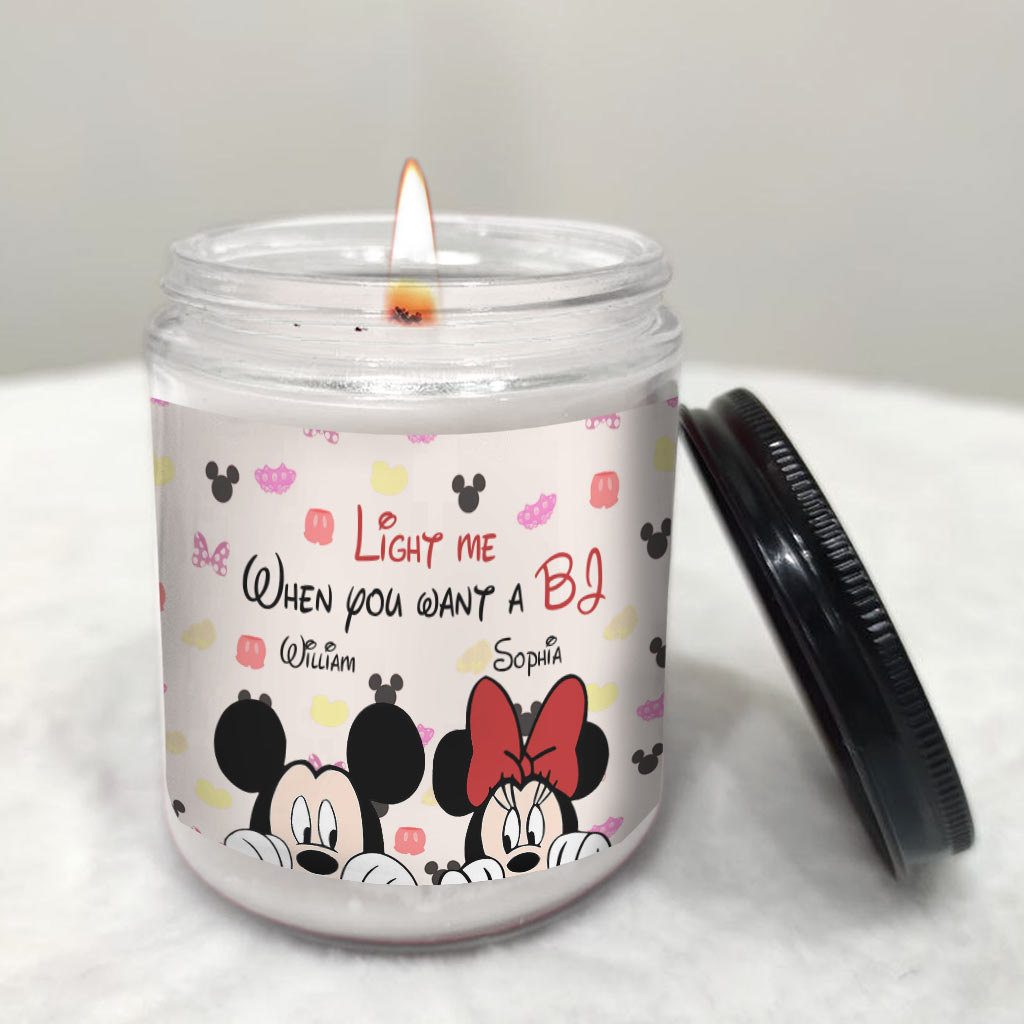 Personalized Couple Candle with Lavender Scent - Custom Names Gift for Anniversary