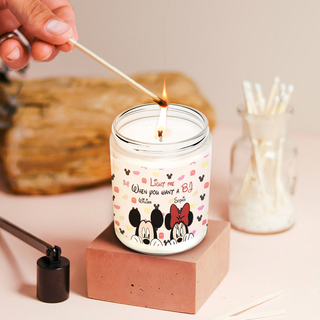 Personalized Couple Candle with Lavender Scent - Custom Names Gift for Anniversary