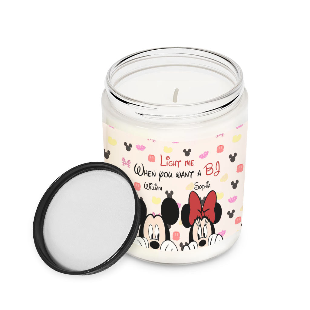 Personalized Couple Candle with Lavender Scent - Custom Names Gift for Anniversary