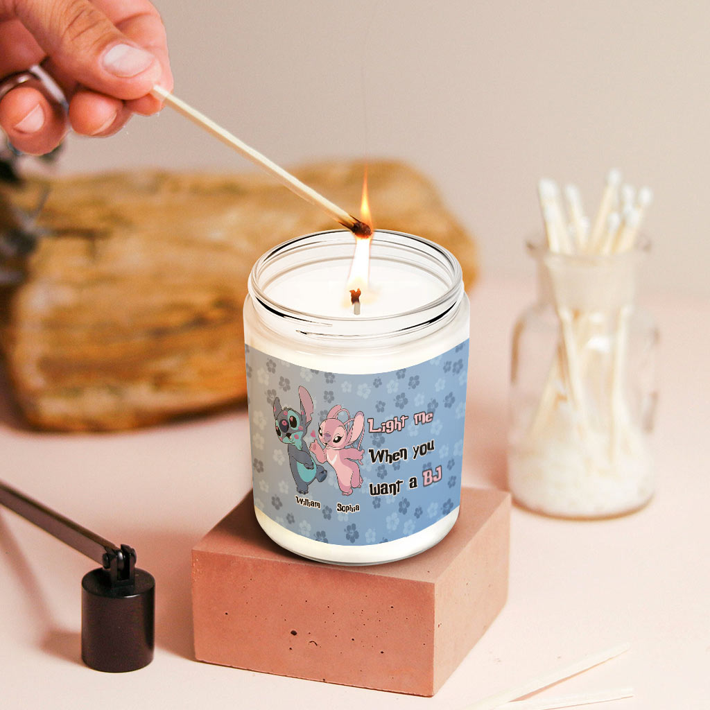 Personalized Ohana Candle Custom Name Couples Gift