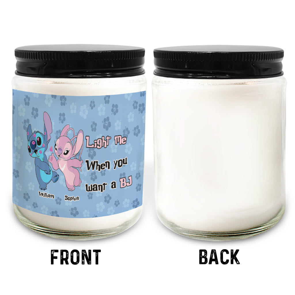 Personalized Ohana Candle Custom Name Couples Gift