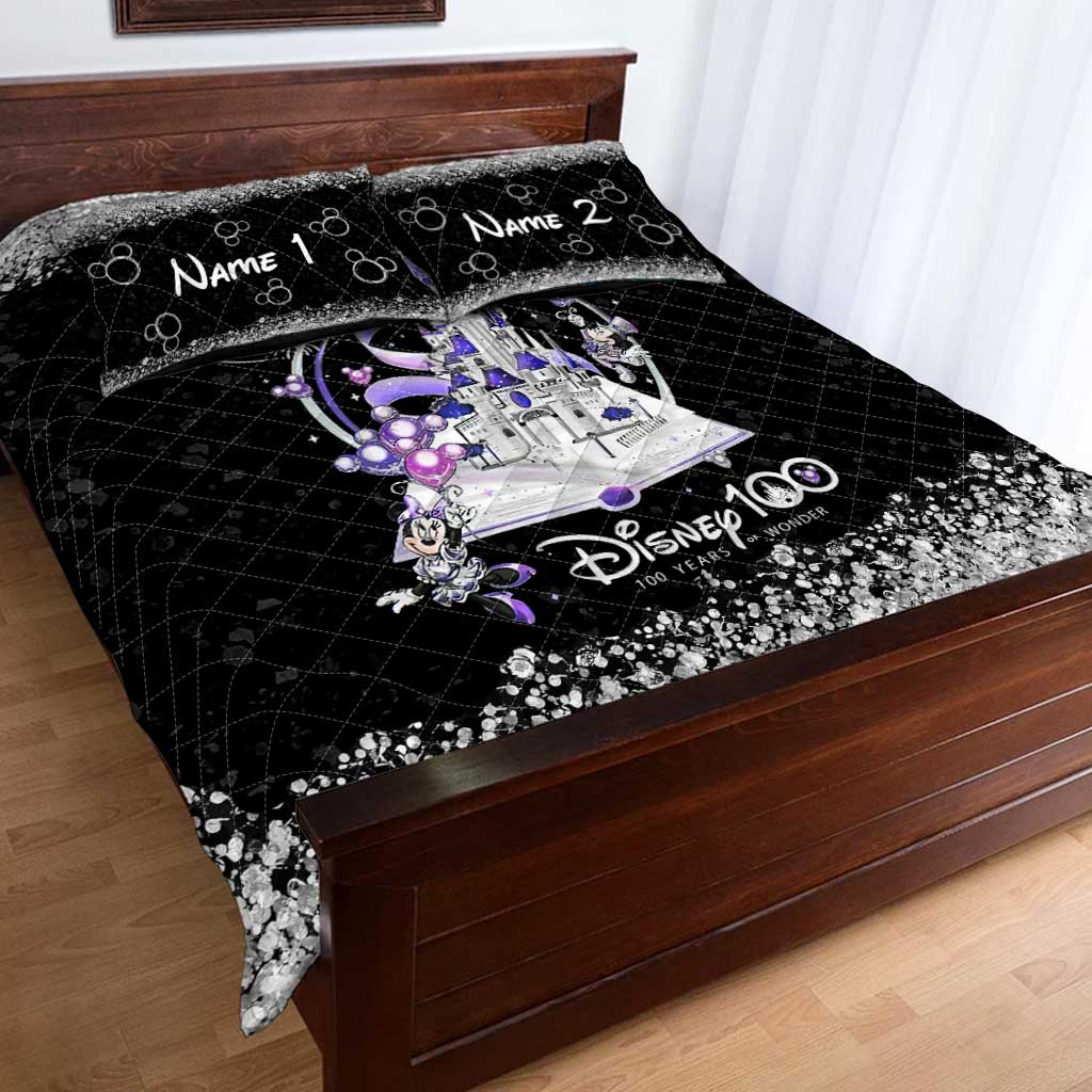 Personalized Disney 100 Years Of Wonder Quilt Set with Pillow Covers