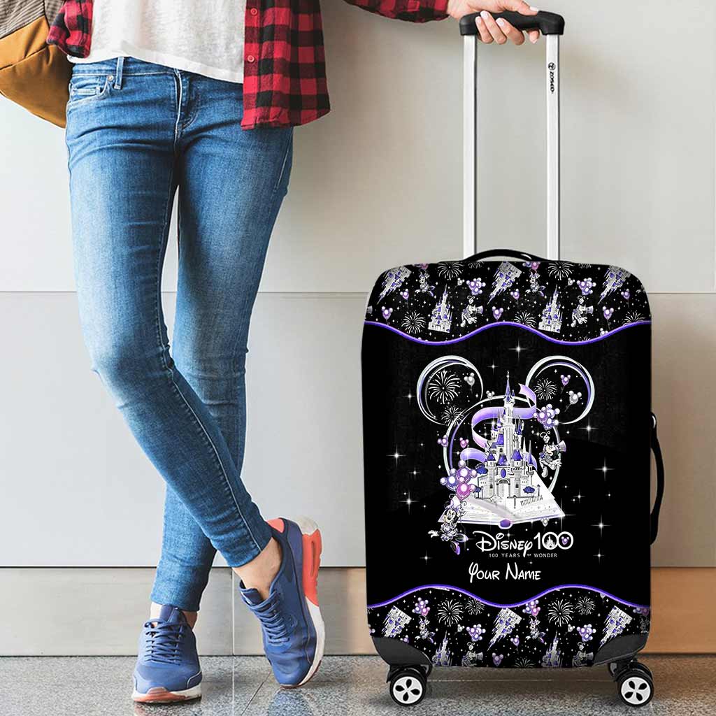 Personalized Disney 100 Years Luggage Cover Custom Name Gift