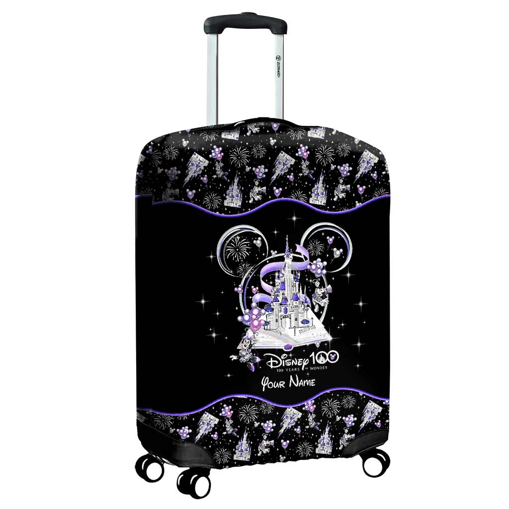 Personalized Disney 100 Years Luggage Cover Custom Name Gift