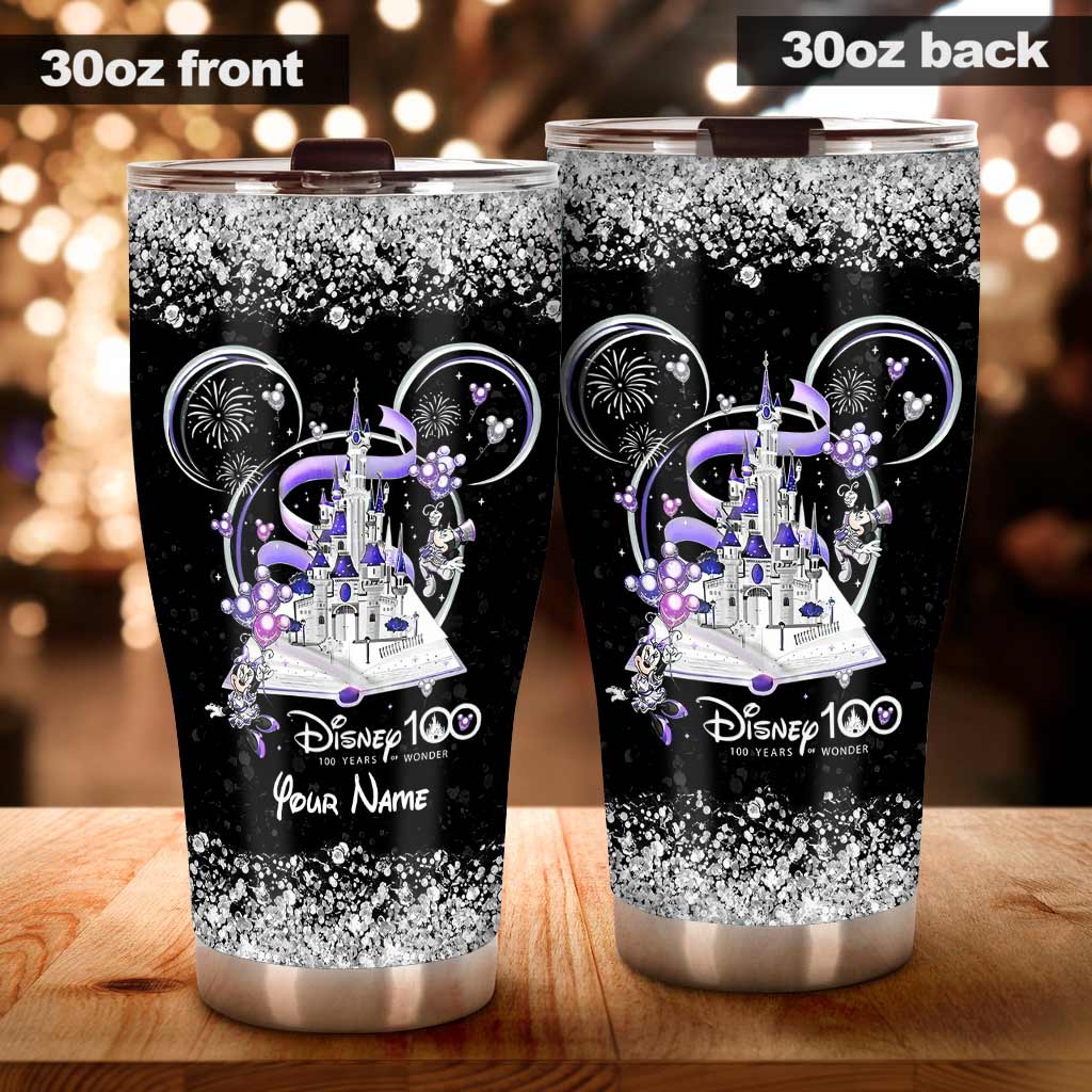 Personalized Disney 100 Years Tumbler Custom Name Gift
