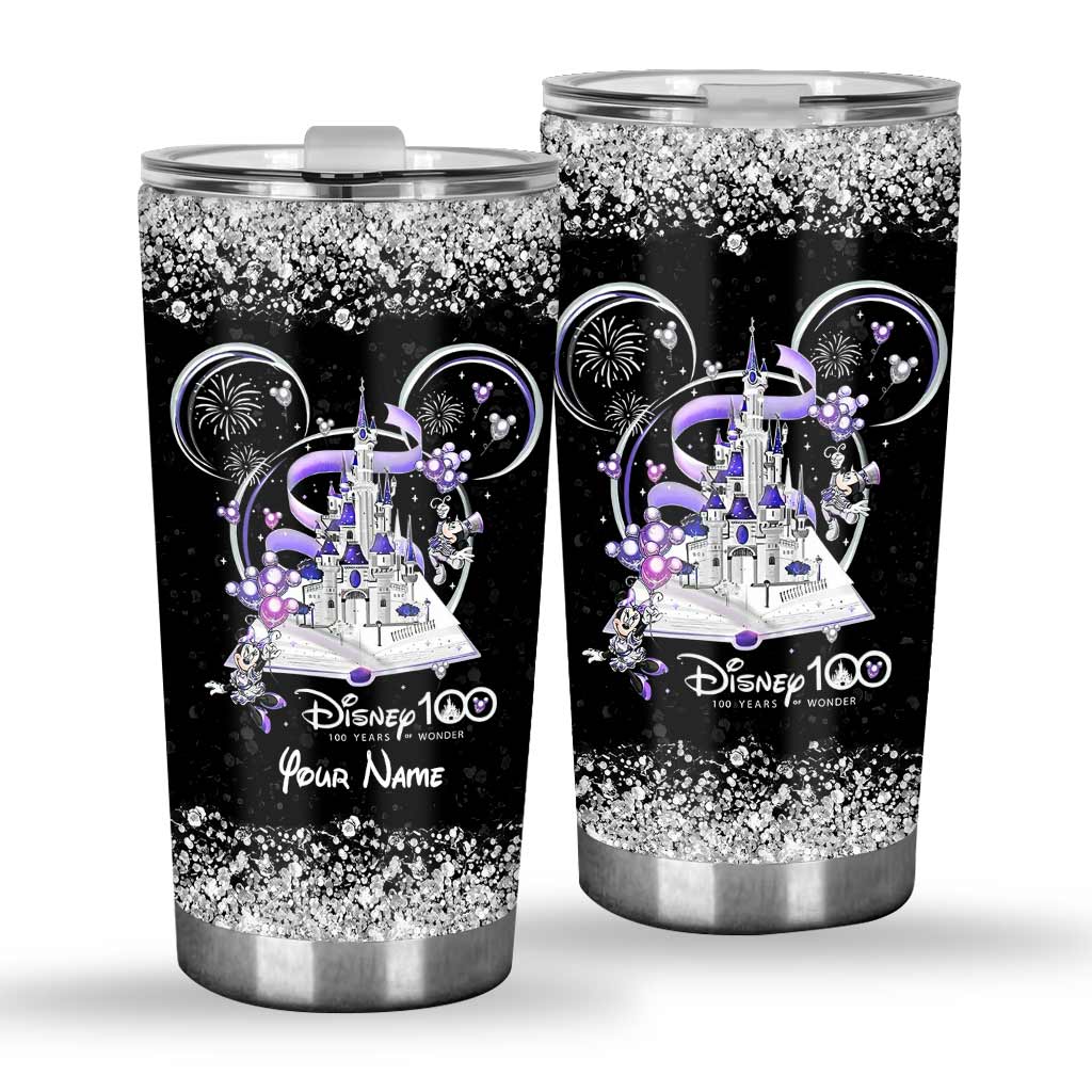 Personalized Disney 100 Years Tumbler Custom Name Gift