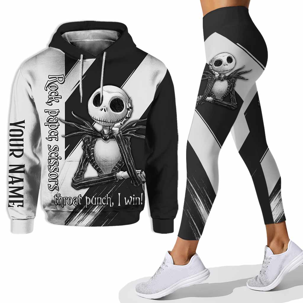 Personalized Rock Paper Scissors Hoodie & Leggings Gift for Halloween