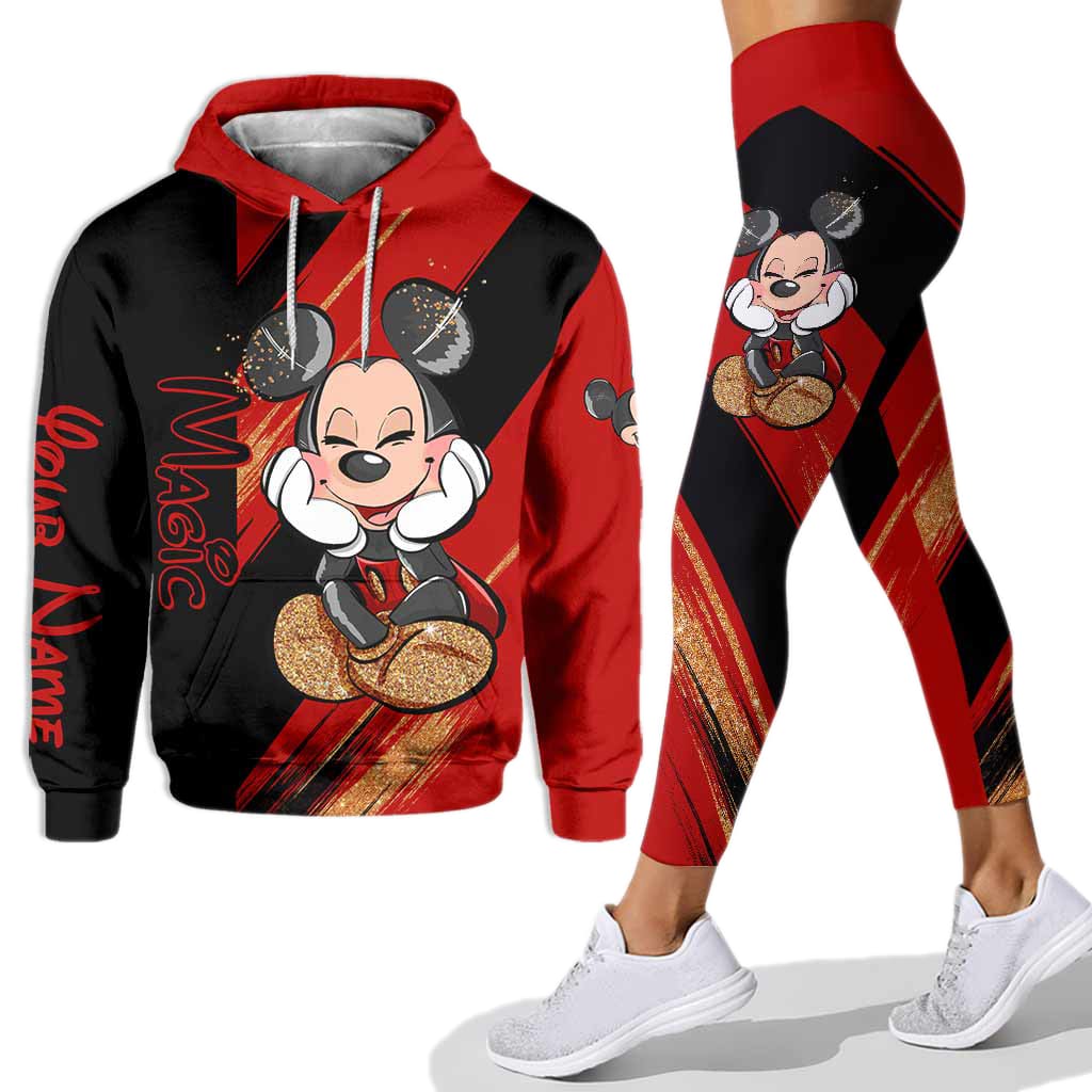 Personalized Magic Mouse Ears Hoodie & Leggings Set for Kids | Custom Name Gift