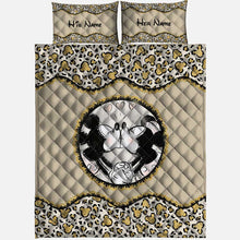 Load image into Gallery viewer, Personalized Couple Mouse Quilt Set Custom Names Gift
