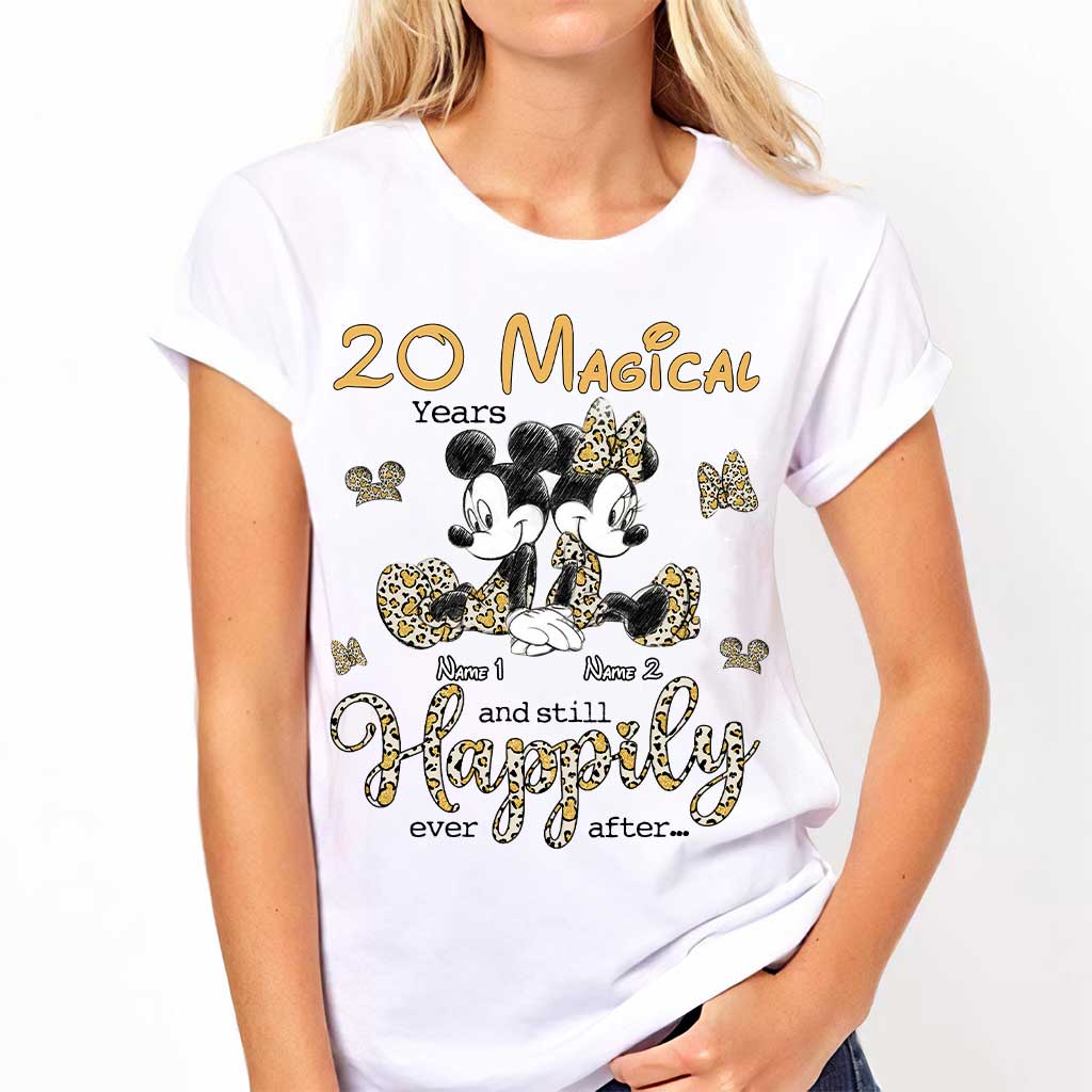 Personalized Couple T-shirt and Hoodie with Custom Names for Anniversary