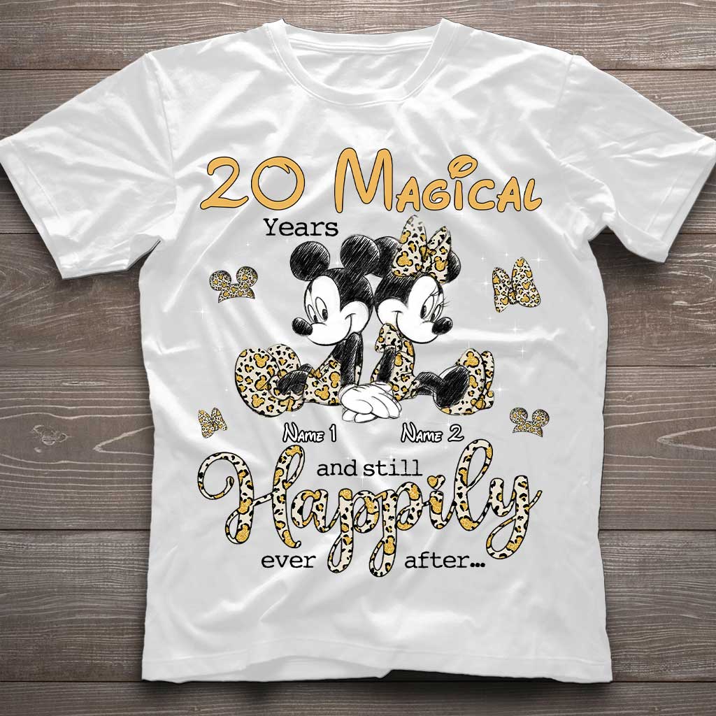 Personalized Couple T-shirt and Hoodie with Custom Names for Anniversary