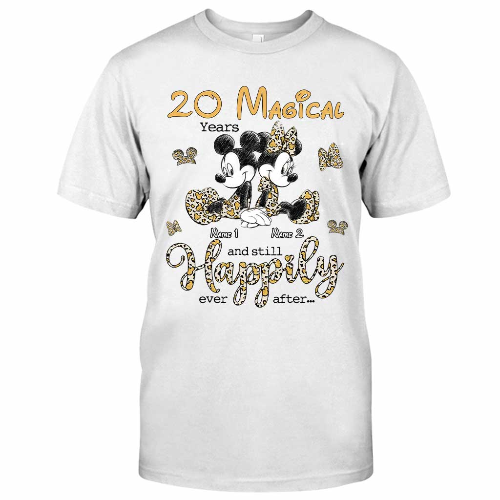 Personalized Couple T-shirt and Hoodie with Custom Names for Anniversary