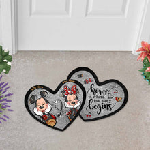 Load image into Gallery viewer, Personalized Mouse Shaped Doormat Custom Couple Gift for Home
