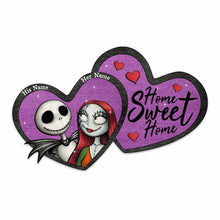 Load image into Gallery viewer, Personalized Heart-Shaped Doormat Custom Couple Gift Home Sweet Home
