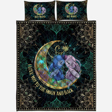 Load image into Gallery viewer, Personalized I Love You To The Moon And Back Quilt Set - Unique Couple Gift

